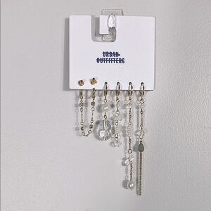 🌸Urban Outfitters Gold and Clear Earrings Set